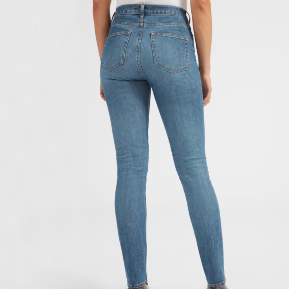 Everlane Hi-rise Medium Blue Skinny Jeans, Size 27 - Picture 3 of 6